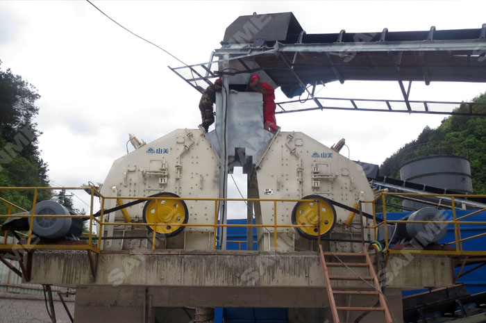山美反擊式破碎機助力湖南省邵陽縣蓮花山建筑石料用灰?guī)r礦項目順利投產