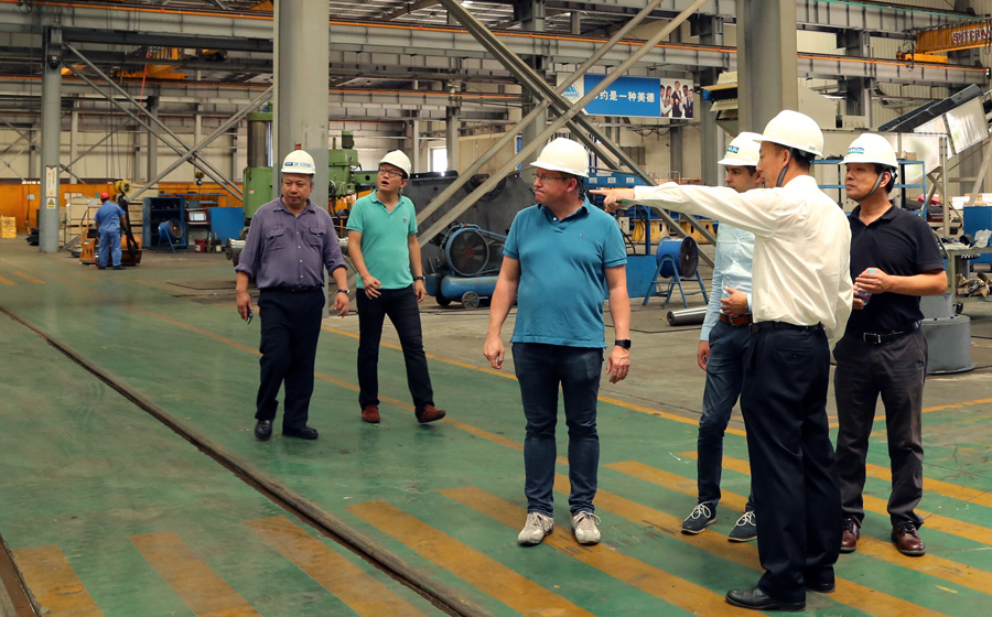 高能環(huán)境、青島合能、奧地利Thoni公司領導蒞臨山美股份考察指導